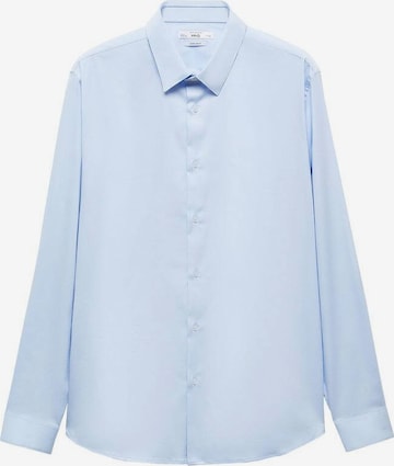 Coupe slim Chemise MANGO MAN en bleu : devant