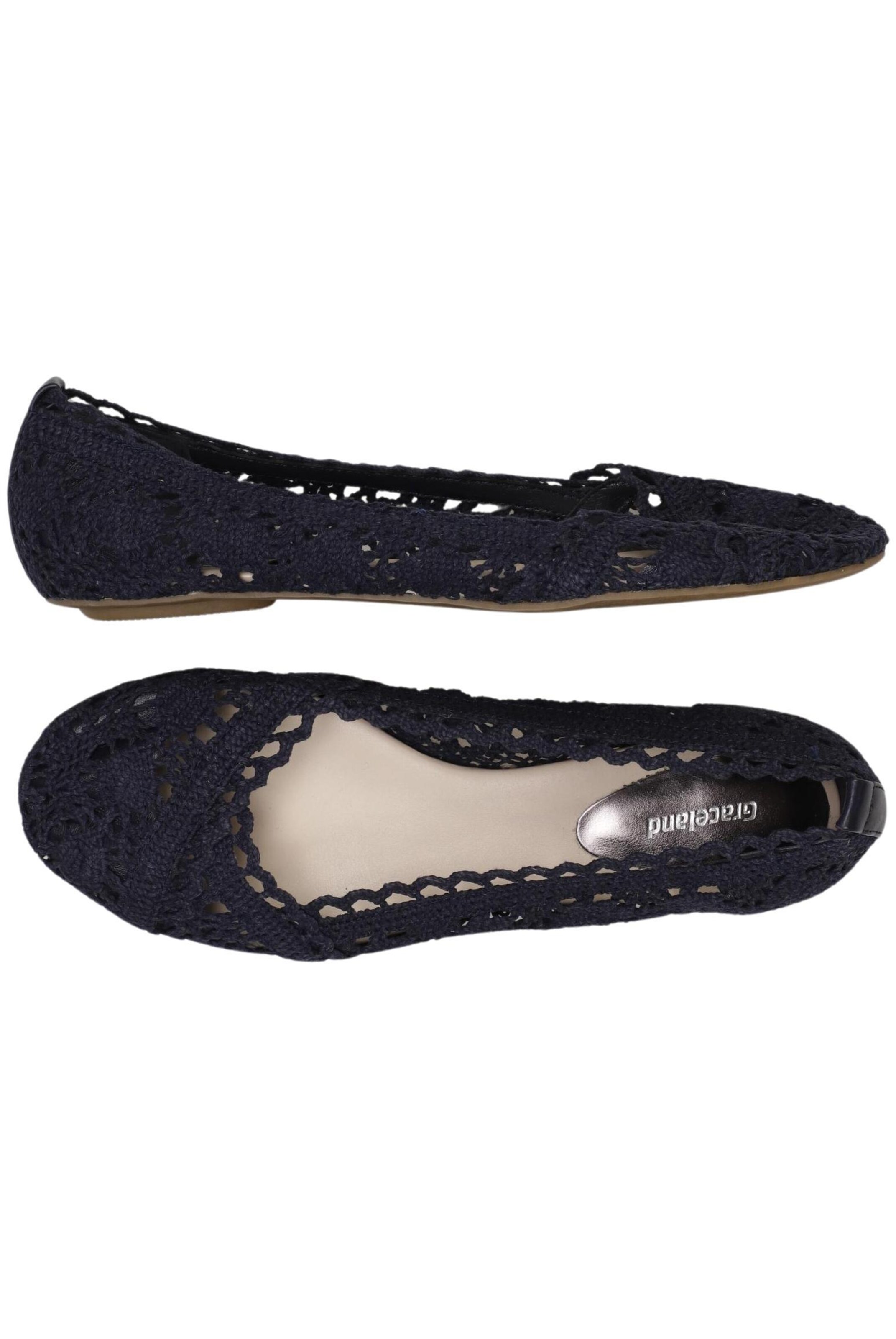 Graceland Flats & Loafers in 39 in Blue: front