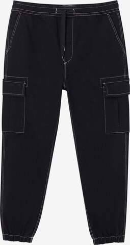 Jeans cargo Pull&Bear en noir : devant