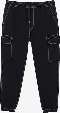 Pull&Bear Tapered Jeans in Schwarz: predná strana