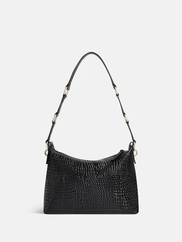 Clio Crossbody bag 'CHARLY MINI SHINY REPTILE' in Black