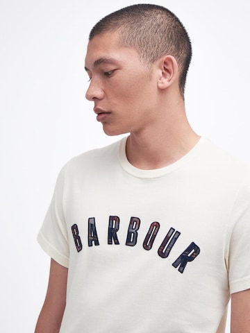 Barbour T-Shirt 'Ancroft' in Weiß