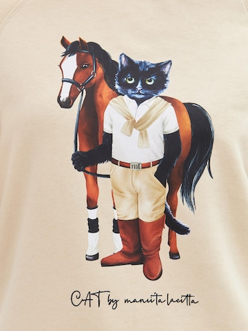 Cat e Lolette Collegepaita 'Rider Cat' värissä beige