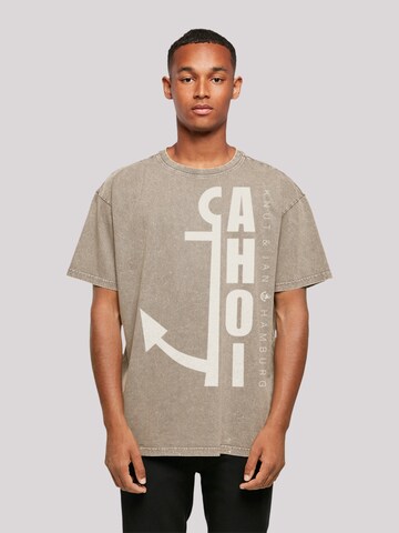 F4NT4STIC T-Shirt 'Ahoi Anker Knut & Jan Hamburg' in Beige: Vorderseite
