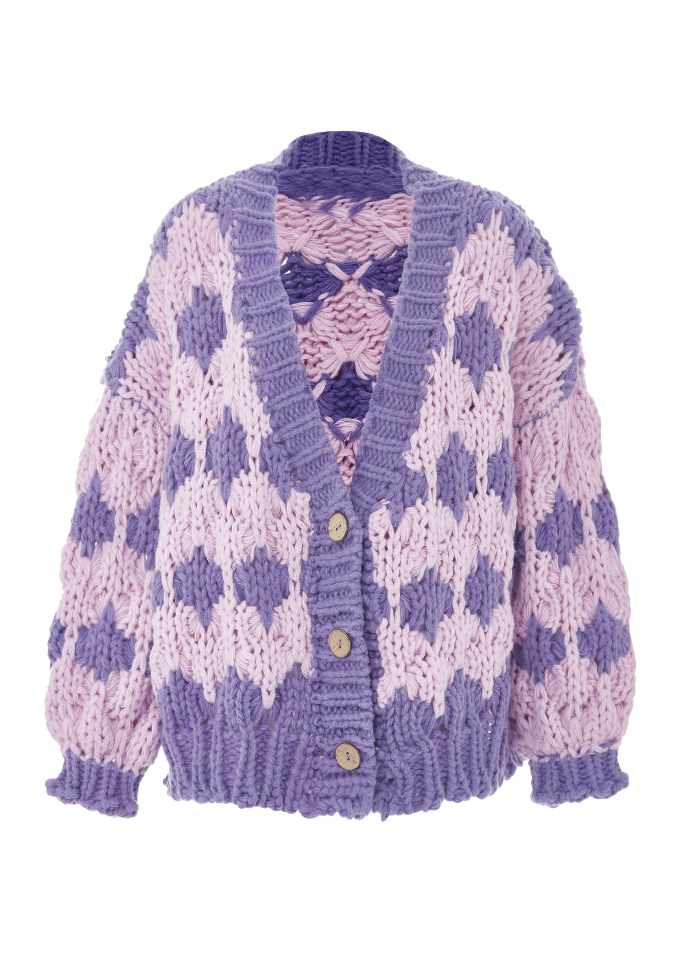 ebeeza - Casaco de malha em roxo: frente