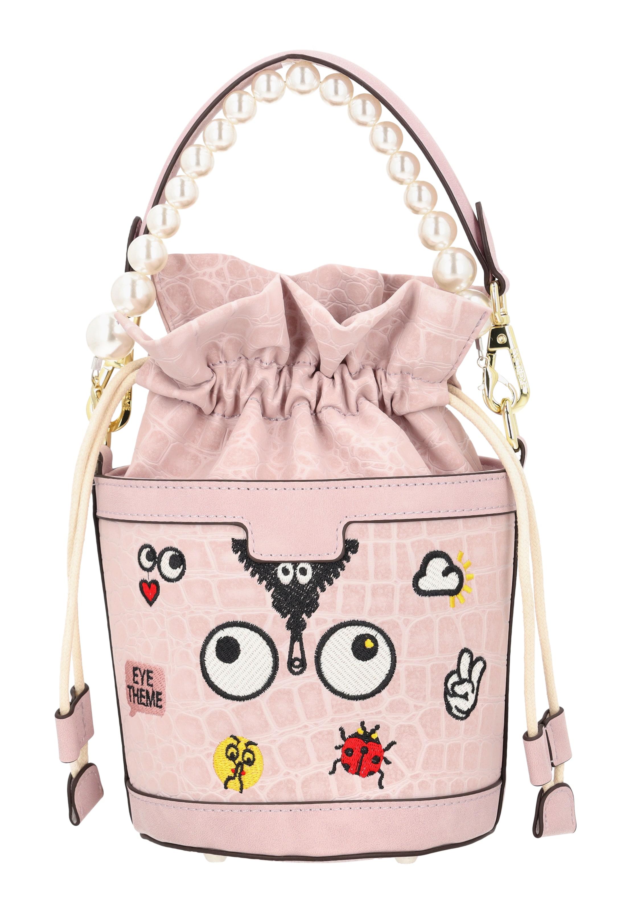MYMO - Bolso saco 'Pop Eyetheme' en rosa: frente