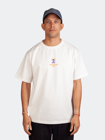DillySocks T-Shirt 'Do Not Disturb' in Weiß