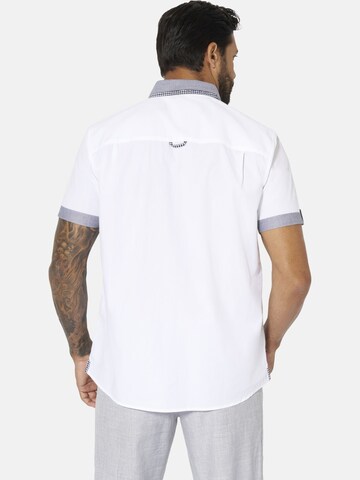 Jan Vanderstorm Comfort fit Button Up Shirt 'Nielas' in White