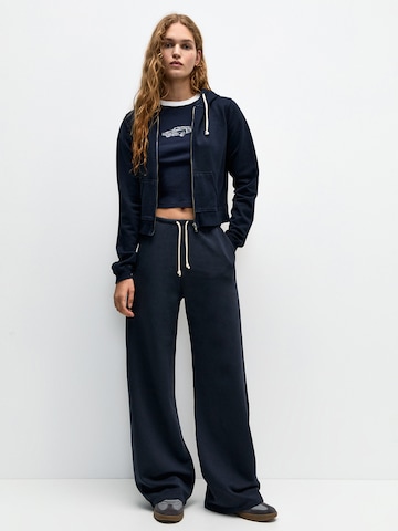 Pull&Bear Wide leg Broek in Blauw