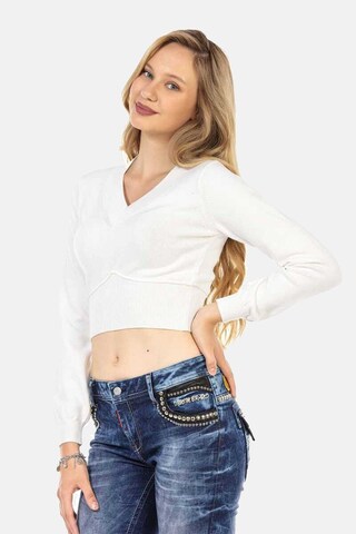 Pull-over CIPO & BAXX en blanc