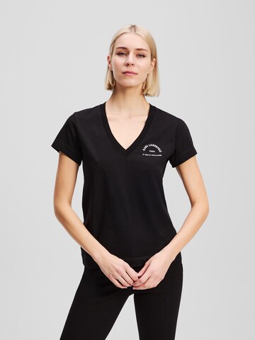 T-shirt 'Rue St-Guillaume' Karl Lagerfeld en noir : devant