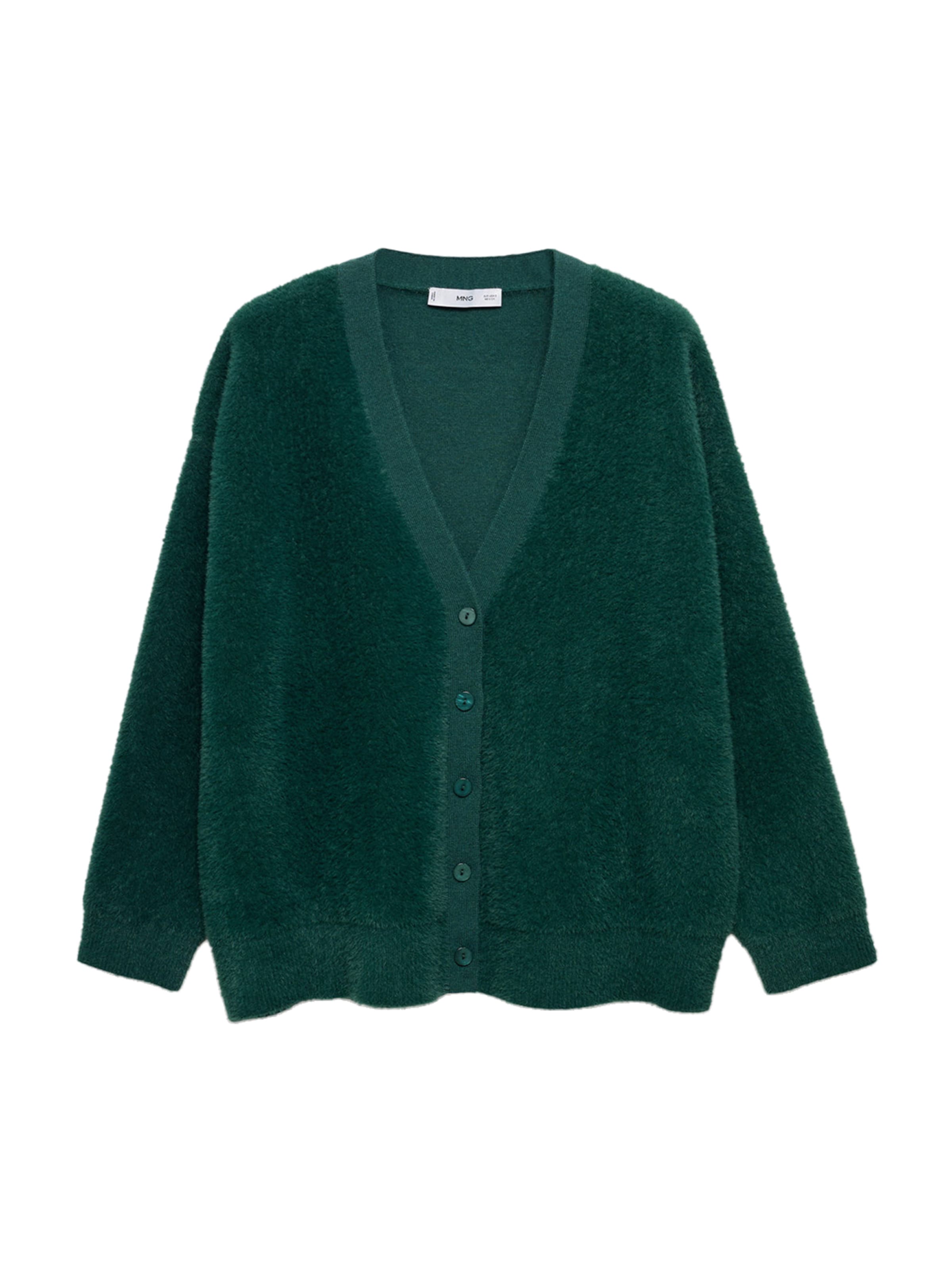 Cardigan 'Duckie' MANGO en vert : devant