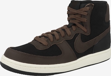 Baskets hautes Nike Sportswear en marron : devant