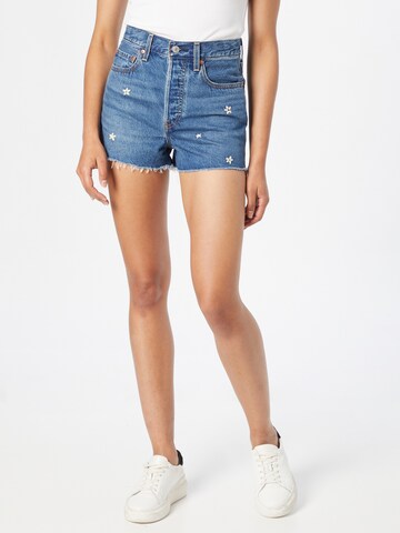 LEVI'S Jeans 'RIBCAGE SHORT' in Blauw: voorkant