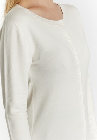 usha BLACK LABEL Knit cardigan 'Nowles' in White
