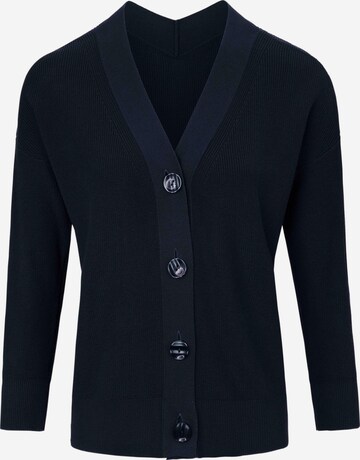 Peter Hahn Knit Cardigan in Blue: front