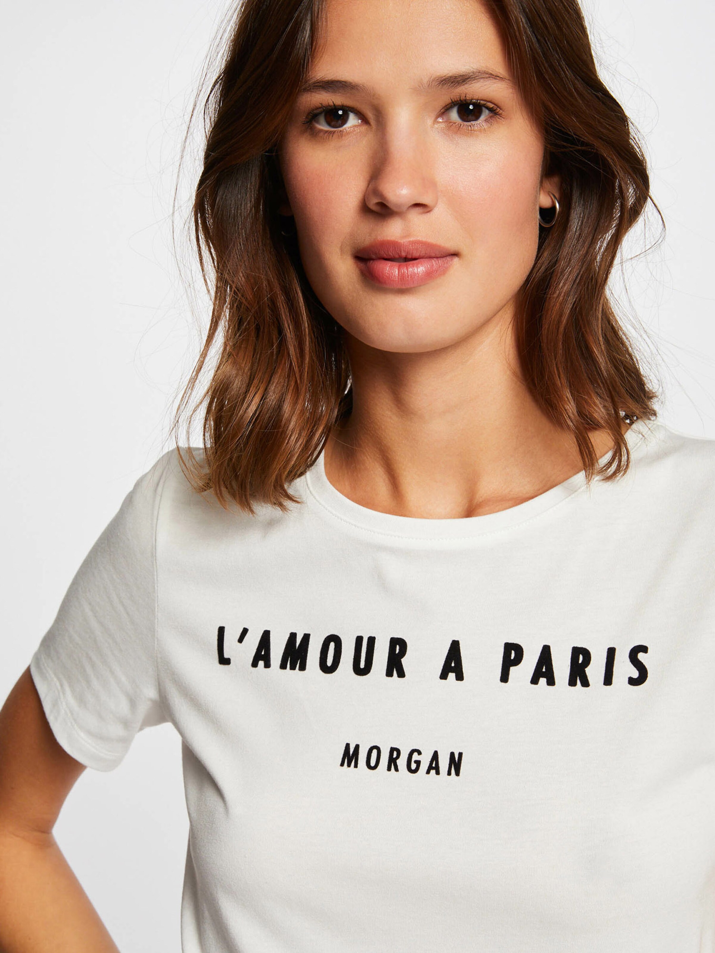 Femme T-shirt DESA Morgan en Blanc Cassé 