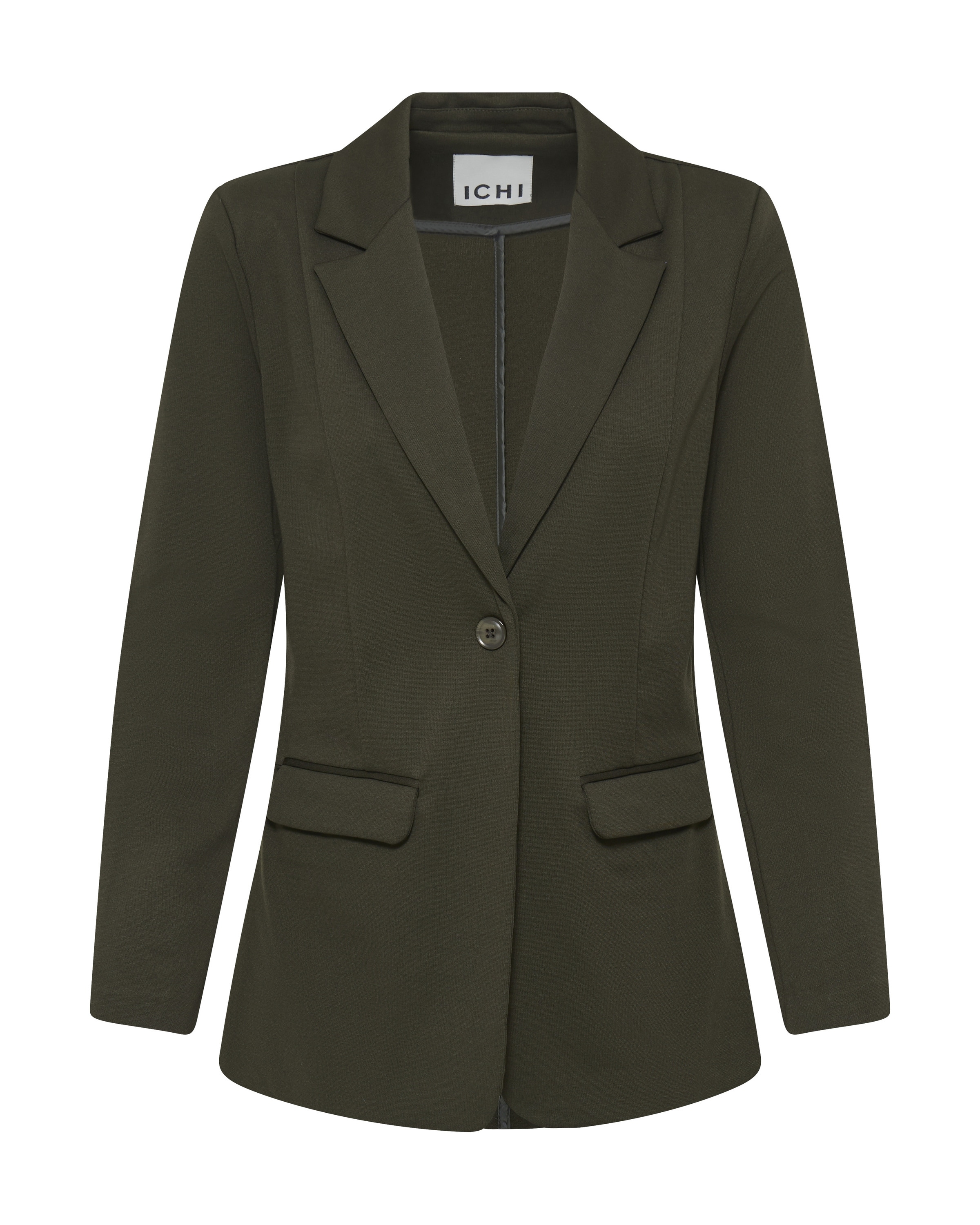 ICHI Blazer in Brown: front