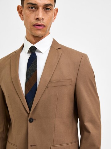 SELECTED HOMME Slim fit Suit Jacket 'Logan' in Brown