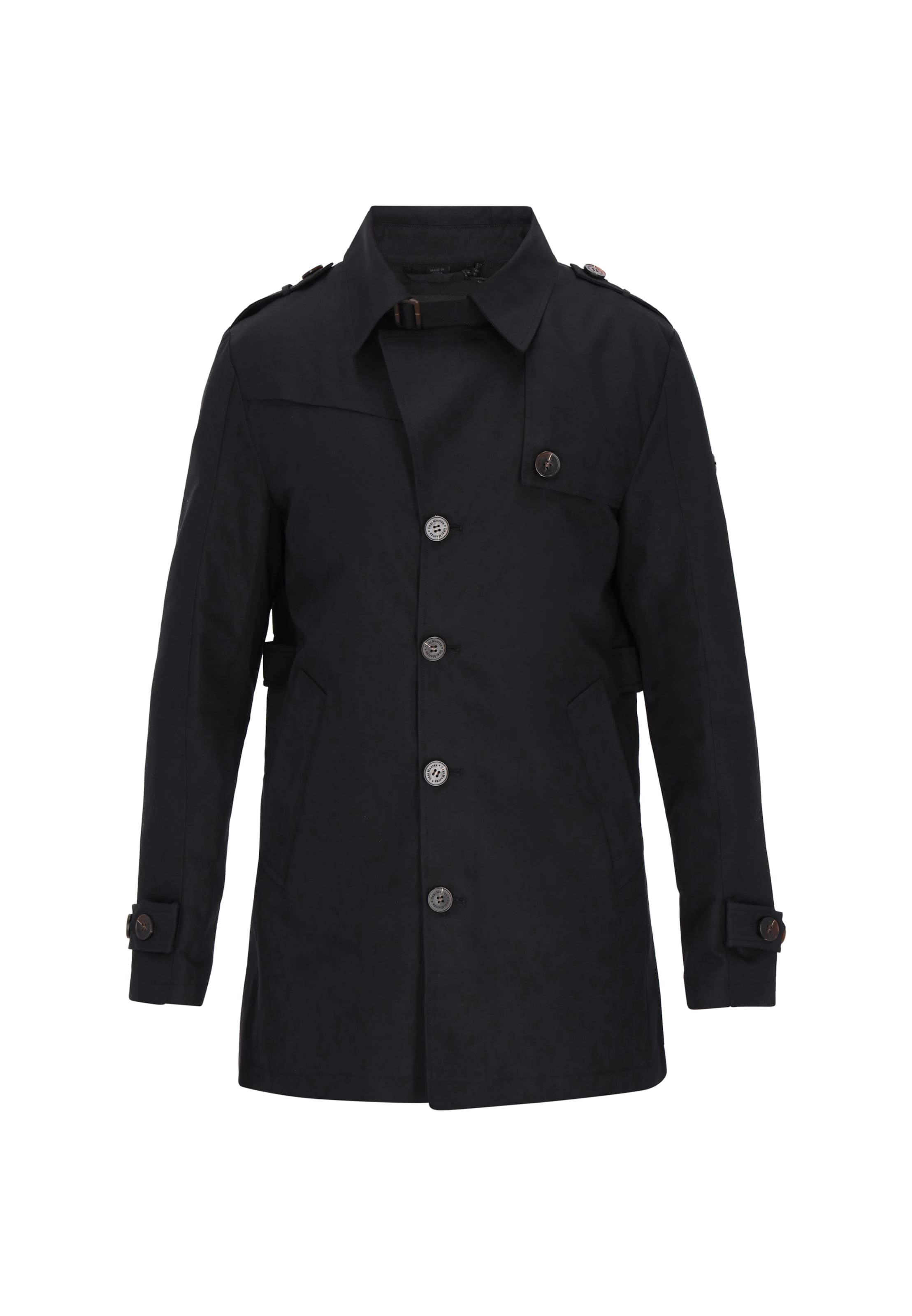 DreiMaster Klassik - Sobretudo meia-estação em preto: frente