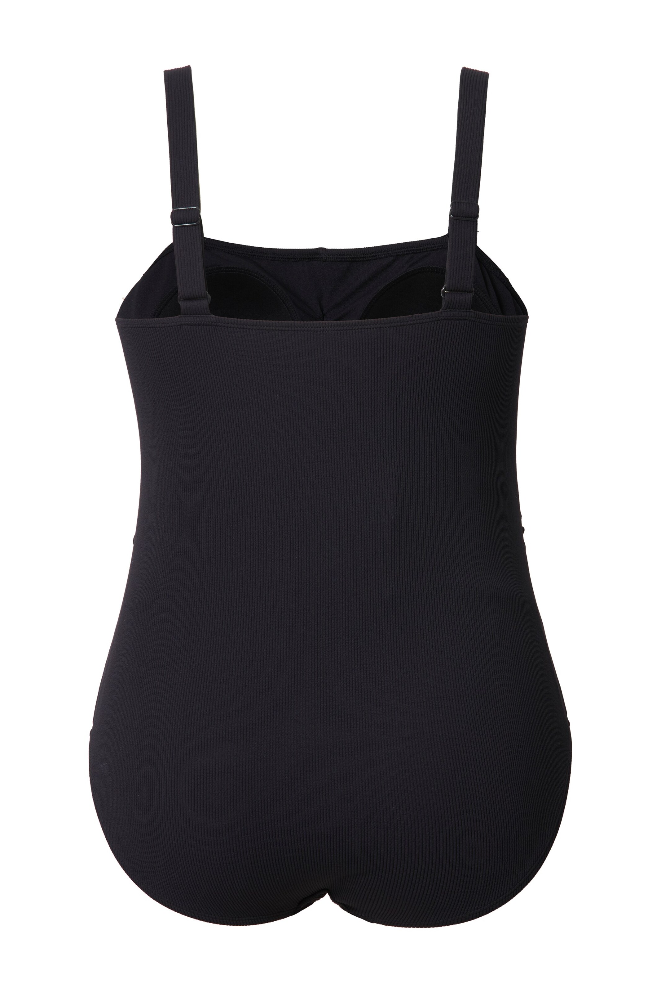 Ulla Popken Bustier Badeanzug in Schwarz