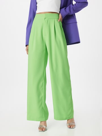 STEVE MADDEN Wide leg Pleat-front trousers 'ISABELLA' in Green: front