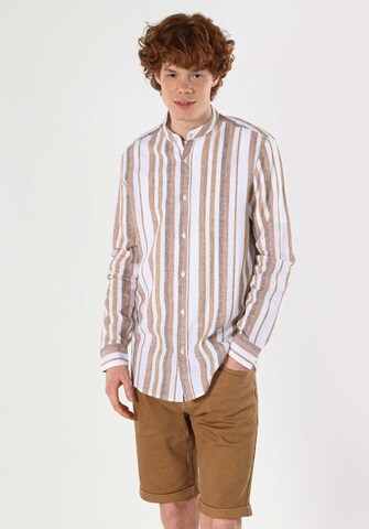 Colin's Regular fit Overhemd in Bruin: voorkant