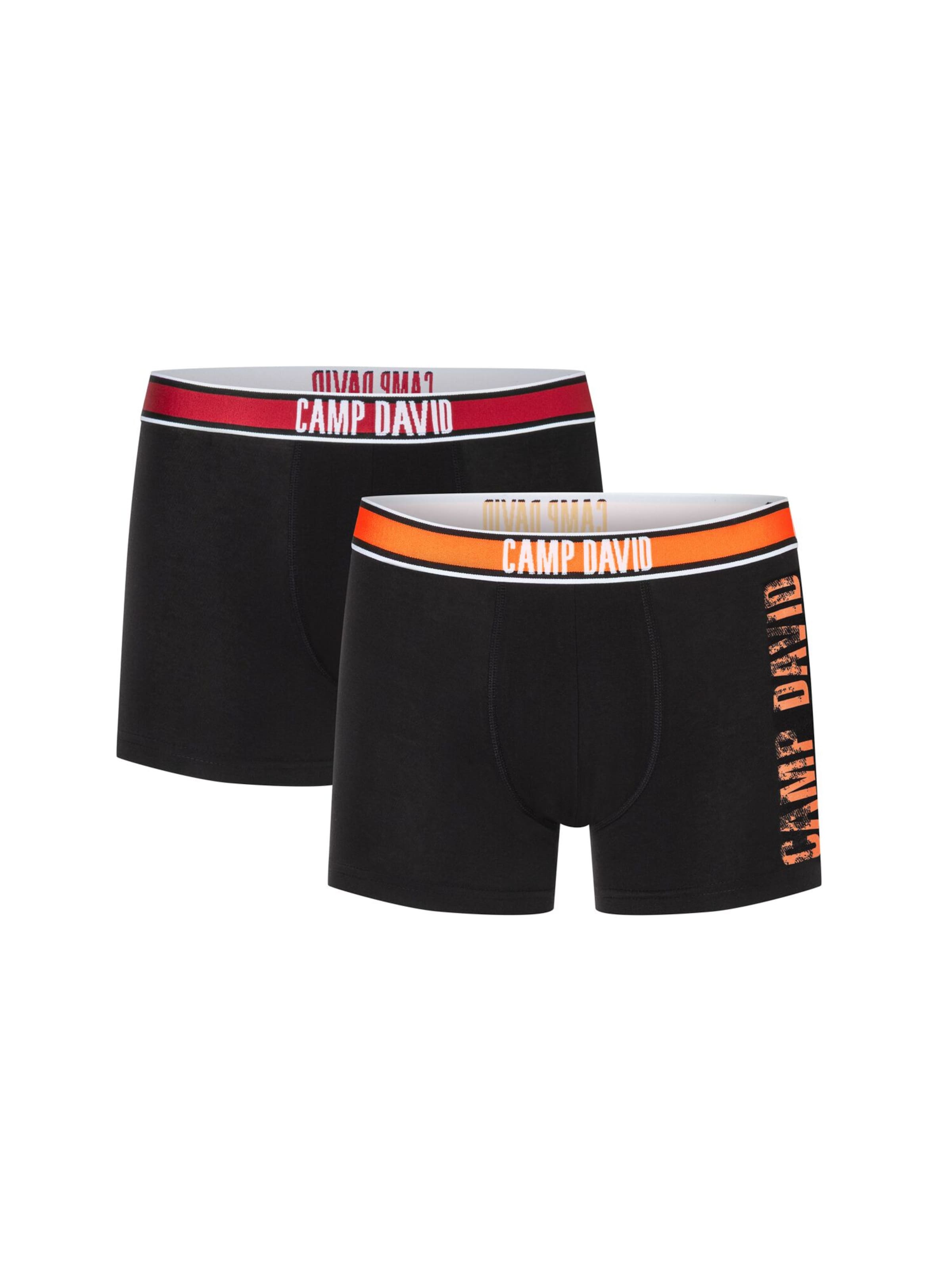 CAMP DAVID Boxershorts in rot / schwarz, Produktansicht