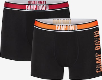 CAMP DAVID Boxershorts in Zwart: voorkant