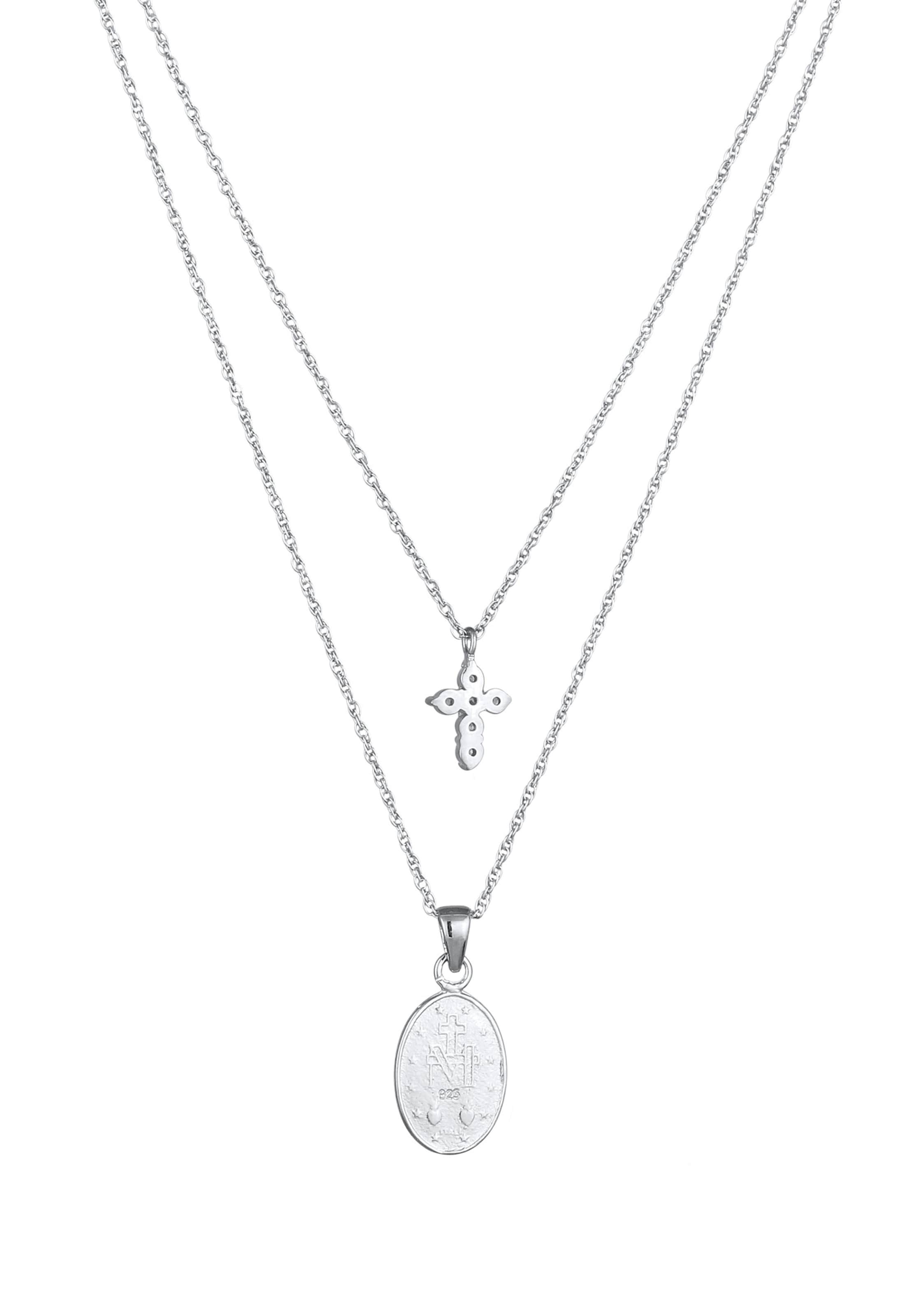 ELLI Necklace 'Kreuz' in Silver