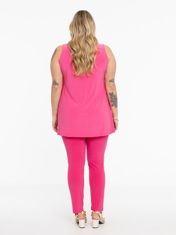Yoek Slimfit Hose 'Dolce' in Pink