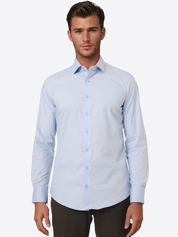 PIERRE CARDIN Slim fit Business shirt in Blue: front