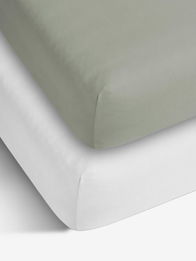 Aspero Spannbettlaken in pastellgrün / weiß, Produktansicht