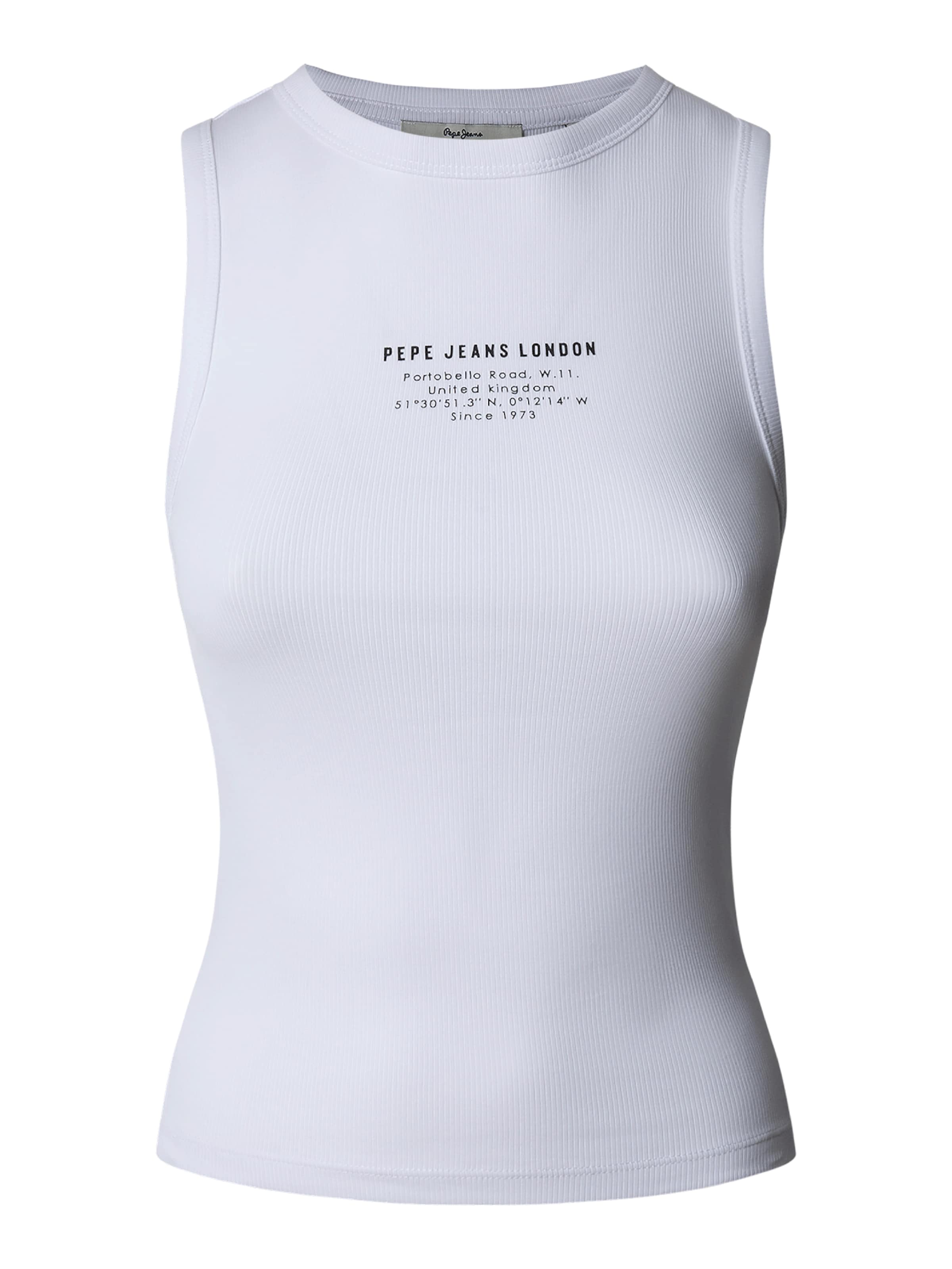 Pepe Jeans Top 'VIV' in Wit: voorkant