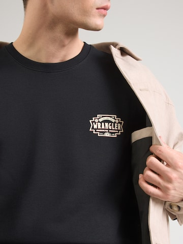 WRANGLER Μπλούζα φούτερ 'AMERICANA' σε μαύρο