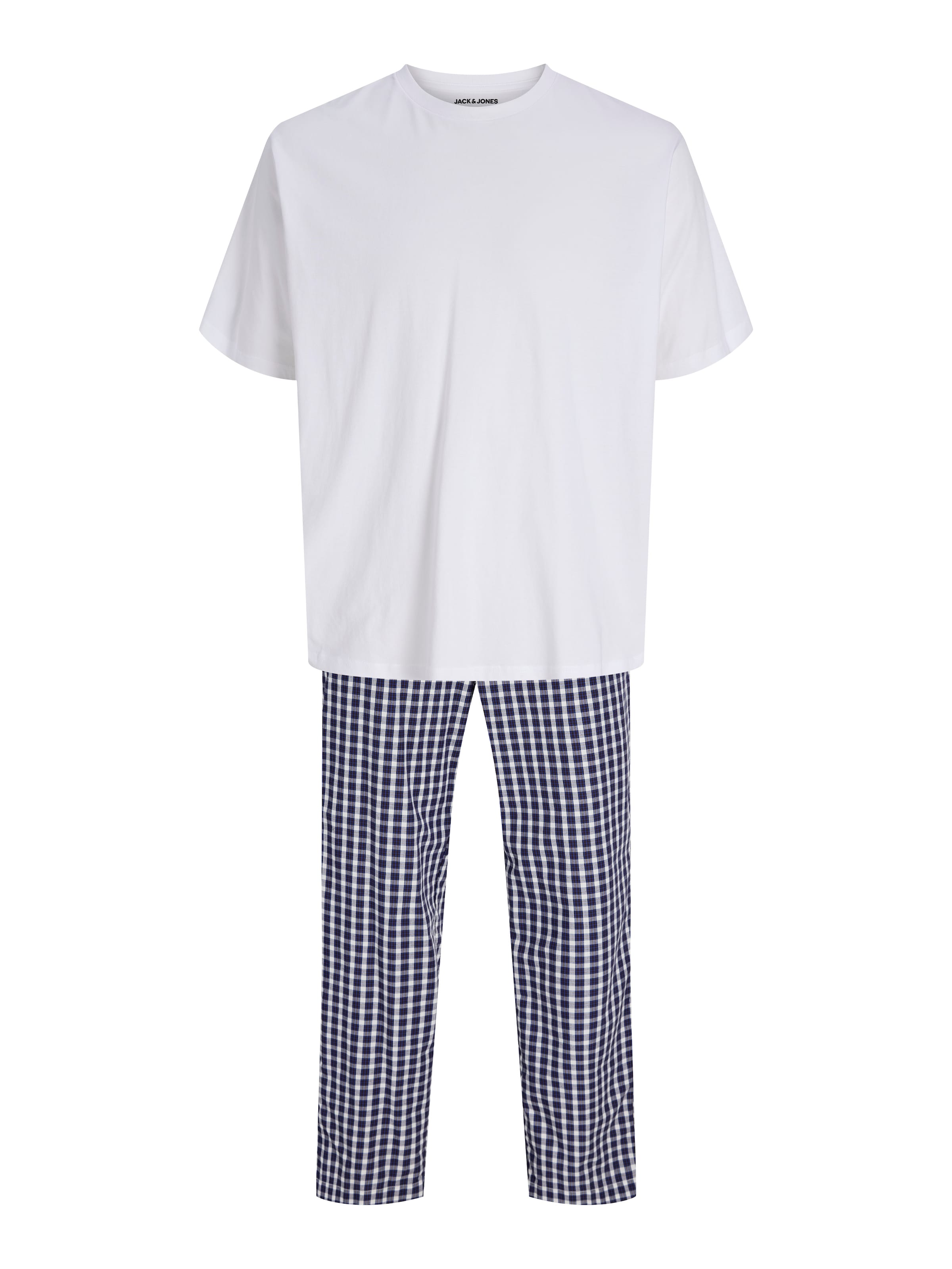 JACK & JONES Piżama długa 'JACFLORENCE' w kolorze biały: przód