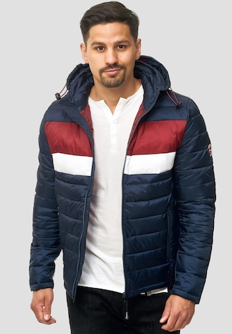 INDICODE JEANS Winterjas 'Hampshire' in Blauw