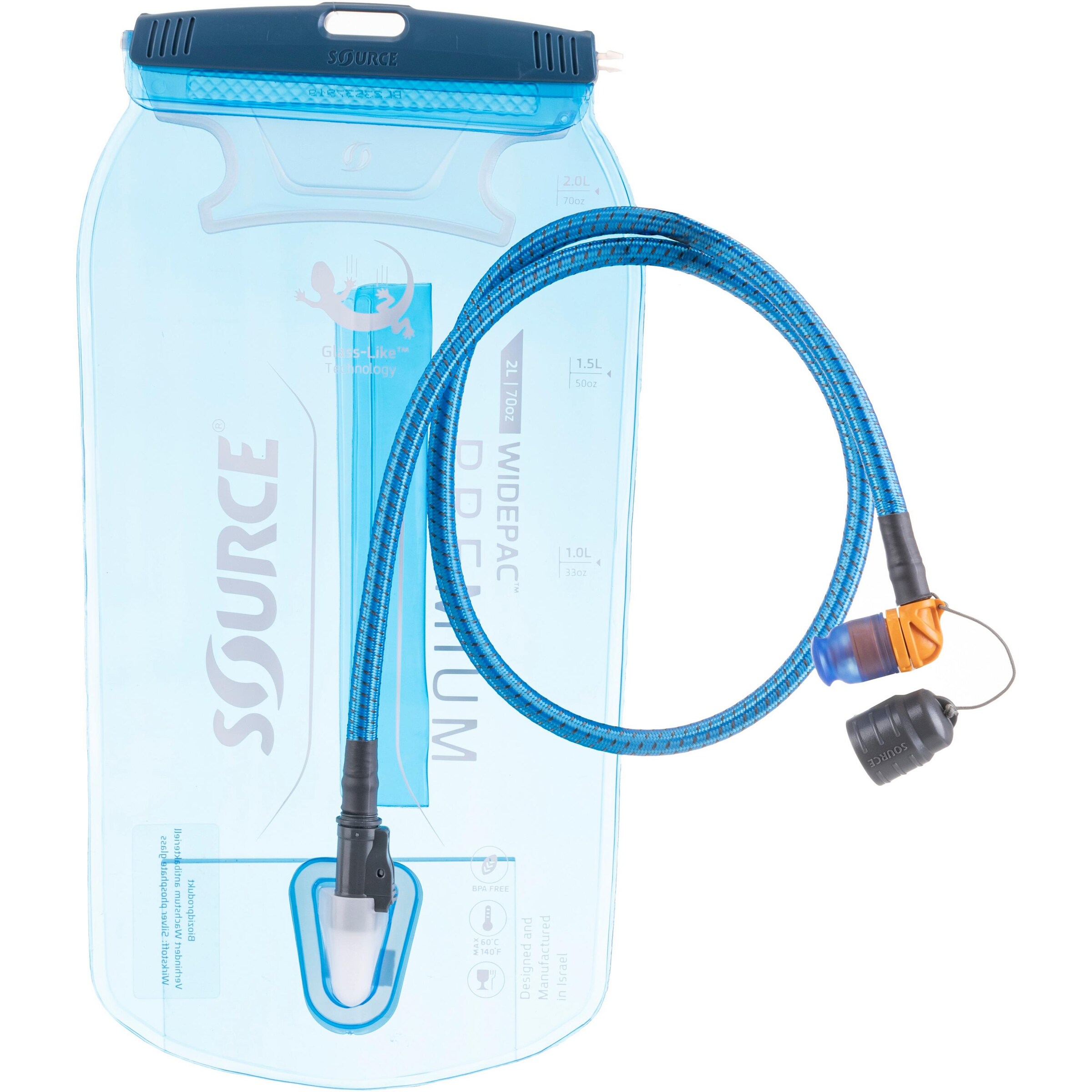 Source Trinksystem 'Widepac Premium 2L' in Blau: Vorderseite