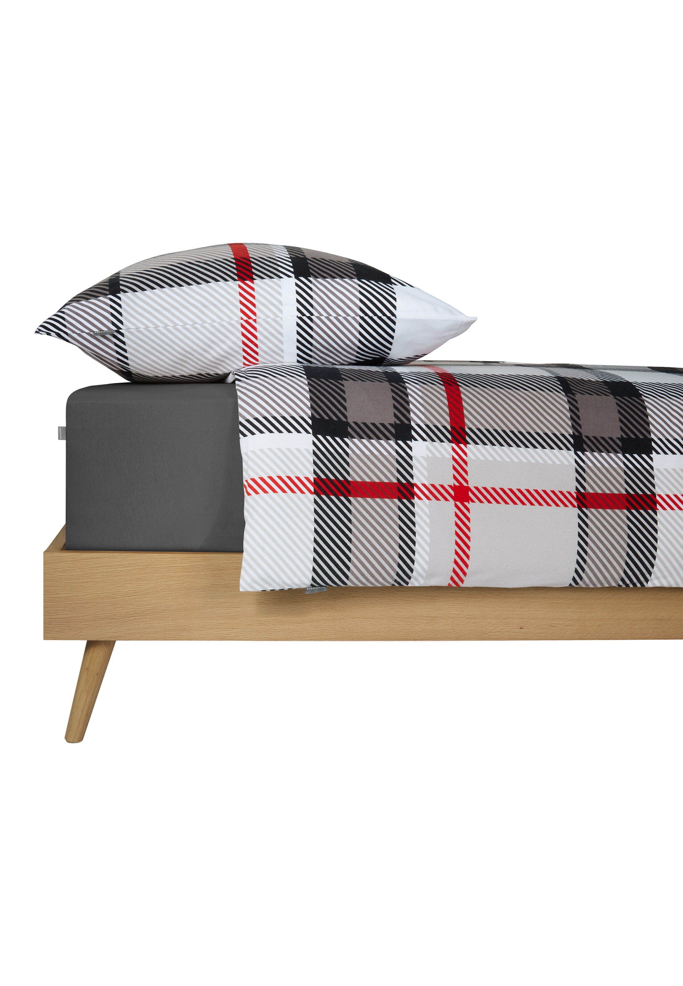 SCHIESSER Duvet cover 'Talisa' in Grey