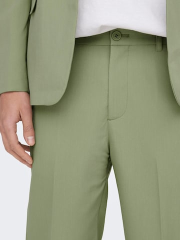 Only & Sons Regular Pleated Pants 'Eve' in Green
