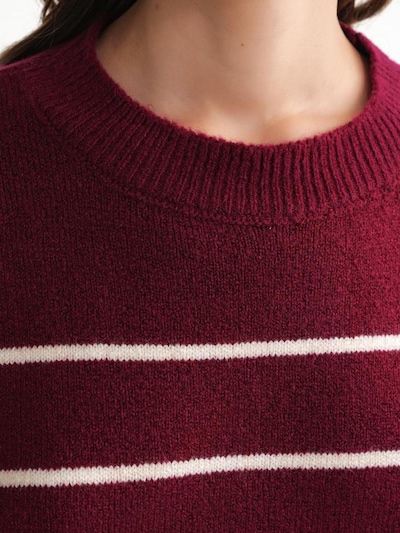 MixRay Pullover in burgunder / weiß, Produktansicht