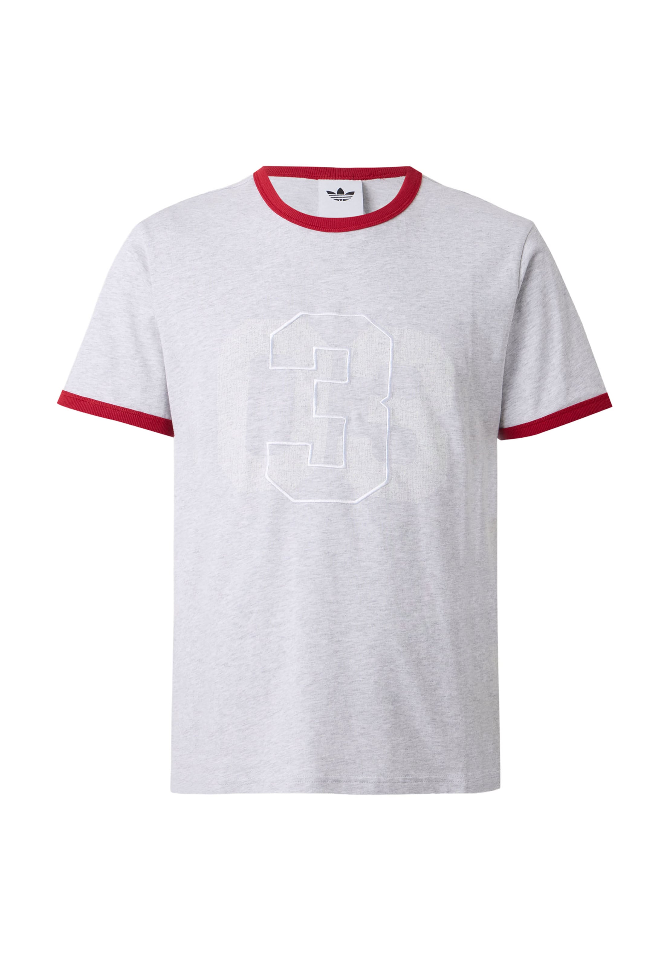 ADIDAS ORIGINALS Тениска 'RINGER' в сиво: отпред