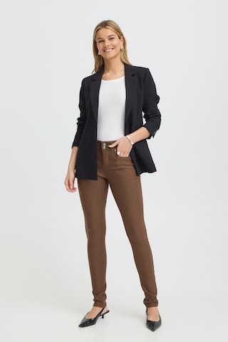 Fransa - Skinny Calças 'Zalin ' em castanho