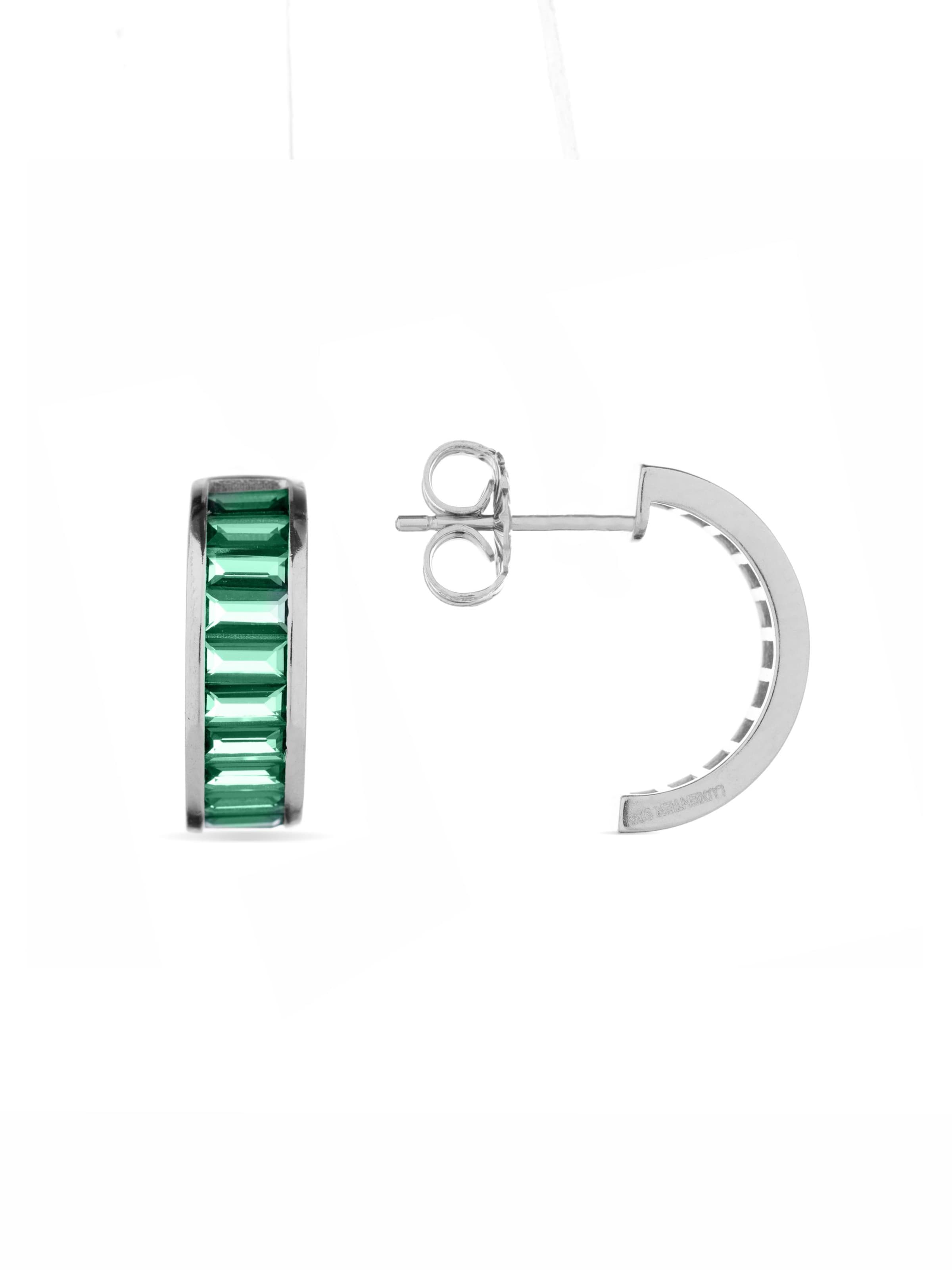 Boucles d'oreilles 'Simal' Luxenter en vert : devant