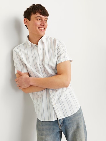 balta JACK & JONES Standartinis modelis Marškiniai