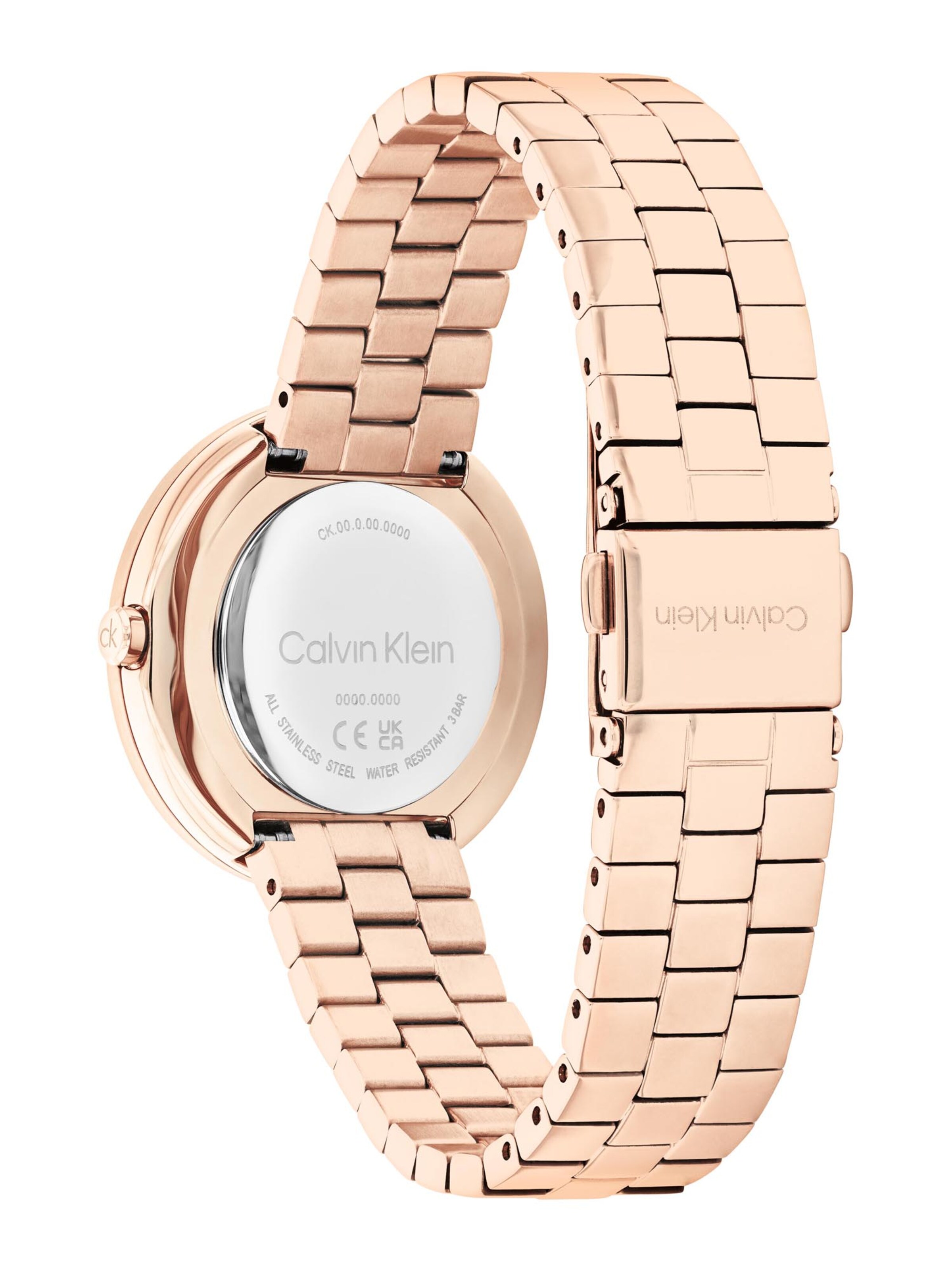 Calvin Klein Analog watch 'TWISTED BEZEL' in Gold