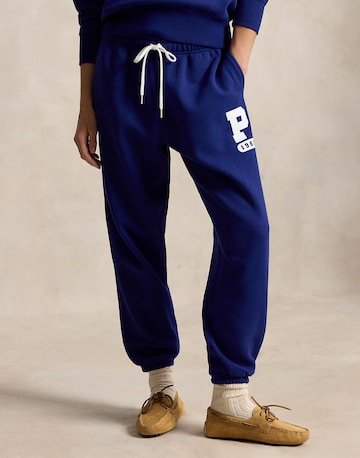 Tapered Pantaloni de la Polo Ralph Lauren pe albastru: față