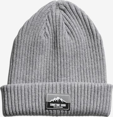 SOMETIME SOON Beanie in Grey: front