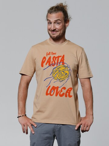 Watapparel T-Shirt 'Pasta Lover' in Beige: Vorderseite