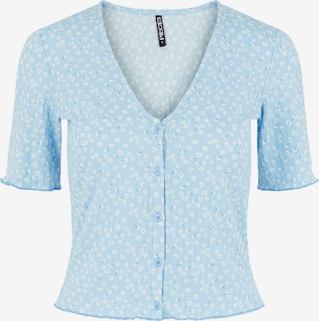 PIECES - Camisa 'Volipe' em azul: frente